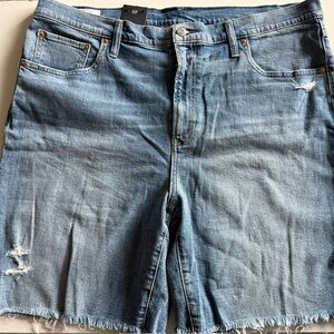 GAP Women’s Distressed Light Blue Jean Shorts